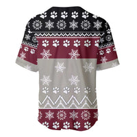 To Best Dog Dad Christmas Design Baseball Jersey Xmas Holiday Patterns - Wonder Print Shop