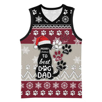 To Best Dog Dad Christmas Design Basketball Jersey Xmas Holiday Patterns - Wonder Print Shop