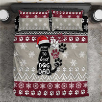 To Best Dog Dad Christmas Design Bedding Set Xmas Holiday Patterns - Wonder Print Shop