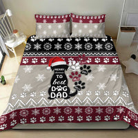To Best Dog Dad Christmas Design Bedding Set Xmas Holiday Patterns - Wonder Print Shop