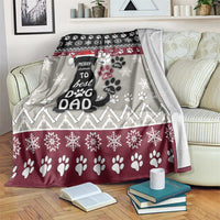 To Best Dog Dad Christmas Design Blanket Xmas Holiday Patterns - Wonder Print Shop