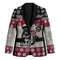 To Best Dog Dad Christmas Design Blazer Xmas Holiday Patterns - Wonder Print Shop