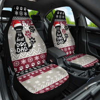 To Best Dog Dad Christmas Design Car Seat Cover Xmas Holiday Patterns - Wonder Print Shop