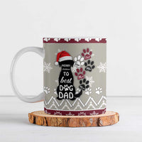 To Best Dog Dad Christmas Design Ceramic Mug Xmas Holiday Patterns - Wonder Print Shop