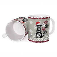 To Best Dog Dad Christmas Design Ceramic Mug Xmas Holiday Patterns - Wonder Print Shop