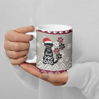 To Best Dog Dad Christmas Design Ceramic Mug Xmas Holiday Patterns - Wonder Print Shop