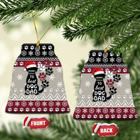 To Best Dog Dad Christmas Design Ceramic Ornament Xmas Holiday Patterns - Wonder Print Shop