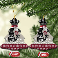 To Best Dog Dad Christmas Design Ceramic Ornament Xmas Holiday Patterns - Wonder Print Shop