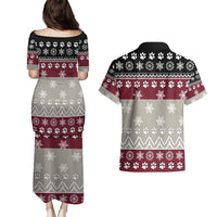 To Best Dog Dad Christmas Design Couples Matching Puletasi and Hawaiian Shirt Xmas Holiday Patterns - Wonder Print Shop