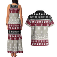 To Best Dog Dad Christmas Design Couples Matching Tank Maxi Dress and Hawaiian Shirt Xmas Holiday Patterns - Wonder Print Shop