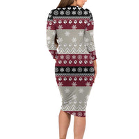 To Best Dog Dad Christmas Design Family Matching Long Sleeve Bodycon Dress and Hawaiian Shirt Xmas Holiday Patterns - Wonder Print Shop