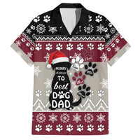 To Best Dog Dad Christmas Design Family Matching Off Shoulder Maxi Dress and Hawaiian Shirt Xmas Holiday Patterns - Wonder Print Shop