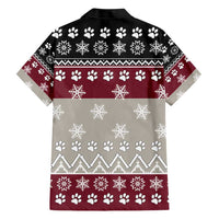 To Best Dog Dad Christmas Design Family Matching Short Sleeve Bodycon Dress and Hawaiian Shirt Xmas Holiday Patterns - Wonder Print Shop