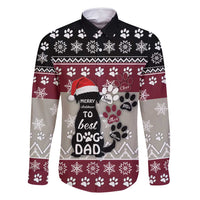 To Best Dog Dad Christmas Design Family Matching Tank Maxi Dress and Hawaiian Shirt Xmas Holiday Patterns - Wonder Print Shop