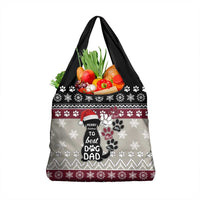 To Best Dog Dad Christmas Design Grocery Bag Xmas Holiday Patterns - Wonder Print Shop