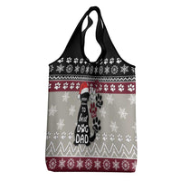 To Best Dog Dad Christmas Design Grocery Bag Xmas Holiday Patterns - Wonder Print Shop