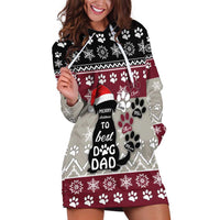 To Best Dog Dad Christmas Design Hoodie Dress Xmas Holiday Patterns - Wonder Print Shop