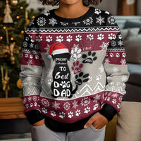 To Best Dog Dad Christmas Design Kid Ugly Christmas Sweater Xmas Holiday Patterns - Wonder Print Shop