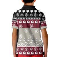 To Best Dog Dad Christmas Design Kid Polo Shirt Xmas Holiday Patterns - Wonder Print Shop