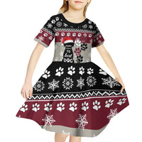 To Best Dog Dad Christmas Design Kid Short Sleeve Dress Xmas Holiday Patterns - Wonder Print Shop