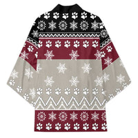 To Best Dog Dad Christmas Design Kimono Xmas Holiday Patterns - undefined