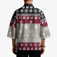 To Best Dog Dad Christmas Design Kimono Xmas Holiday Patterns - undefined