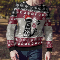 To Best Dog Dad Christmas Design Ugly Christmas Sweater Xmas Holiday Patterns - Wonder Print Shop
