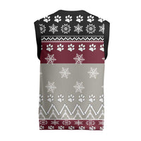 To Best Dog Dad Christmas Design Christmas Knitted V-Neck Vest Xmas Holiday Patterns - Wonder Print Shop