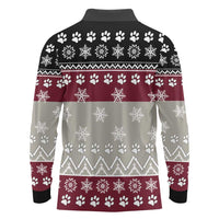 To Best Dog Dad Christmas Design Long Sleeve Polo Shirt Xmas Holiday Patterns - Wonder Print Shop