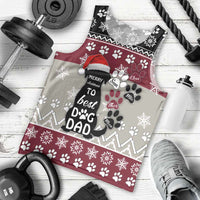 To Best Dog Dad Christmas Design Men Tank Top Xmas Holiday Patterns - Wonder Print Shop