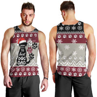 To Best Dog Dad Christmas Design Men Tank Top Xmas Holiday Patterns - Wonder Print Shop
