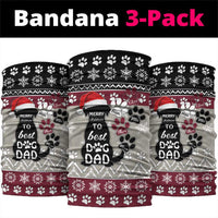 To Best Dog Dad Christmas Design Neck Gaiter Xmas Holiday Patterns - Wonder Print Shop