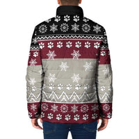 To Best Dog Dad Christmas Design Padded Jacket Xmas Holiday Patterns - Wonder Print Shop