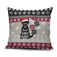 To Best Dog Dad Christmas Design Pillow Cover Xmas Holiday Patterns - Wonder Print Shop