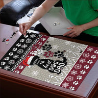 To Best Dog Dad Christmas Design Puzzle Xmas Holiday Patterns - Wonder Print Shop