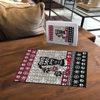 To Best Dog Dad Christmas Design Puzzle Xmas Holiday Patterns - Wonder Print Shop