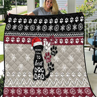 To Best Dog Dad Christmas Design Quilt Xmas Holiday Patterns - Wonder Print Shop