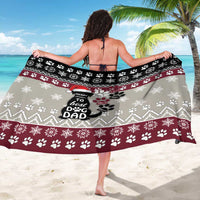 To Best Dog Dad Christmas Design Sarong Xmas Holiday Patterns - Wonder Print Shop