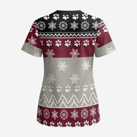 To Best Dog Dad Christmas Design Scrub Top Xmas Holiday Patterns - Wonder Print Shop