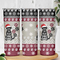 To Best Dog Dad Christmas Design Skinny Tumbler Xmas Holiday Patterns - Wonder Print Shop