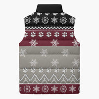 To Best Dog Dad Christmas Design Sleeveless Puffer Jacket Xmas Holiday Patterns - Wonder Print Shop