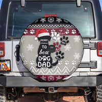 To Best Dog Dad Christmas Design Spare Tire Cover Xmas Holiday Patterns - Wonder Print Shop