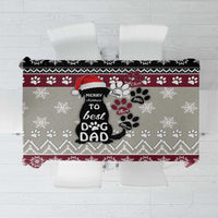 To Best Dog Dad Christmas Design Tablecloth Xmas Holiday Patterns - Wonder Print Shop