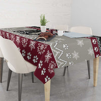 To Best Dog Dad Christmas Design Tablecloth Xmas Holiday Patterns - Wonder Print Shop