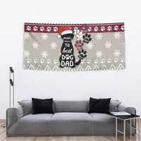 To Best Dog Dad Christmas Design Tapestry Xmas Holiday Patterns - Wonder Print Shop