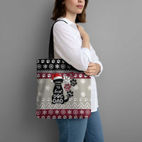 To Best Dog Dad Christmas Design Tote Bag Xmas Holiday Patterns - Wonder Print Shop