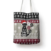 To Best Dog Dad Christmas Design Tote Bag Xmas Holiday Patterns - Wonder Print Shop