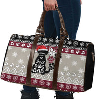 To Best Dog Dad Christmas Design Travel Bag Xmas Holiday Patterns - Wonder Print Shop