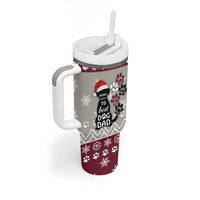 To Best Dog Dad Christmas Design Tumbler With Handle Xmas Holiday Patterns - Wonder Print Shop
