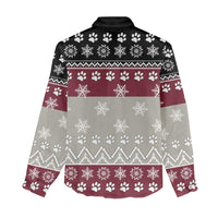 To Best Dog Dad Christmas Design Women Casual Shirt Xmas Holiday Patterns - Wonder Print Shop